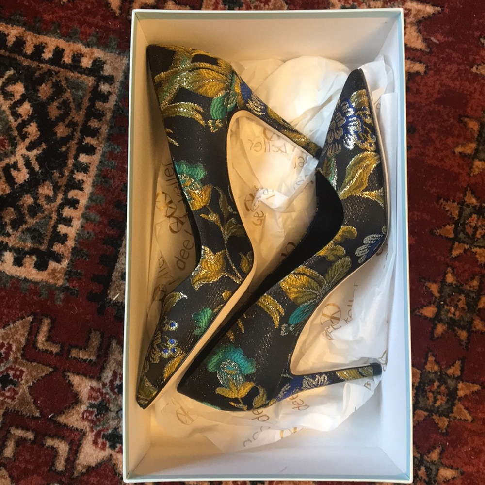 Dee Keller PAIGE Blue Multi Brocade